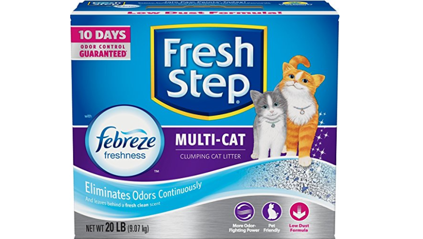 Amazon 20lb Fresh Step MultiCat Clumping Cat Litter just 9.99