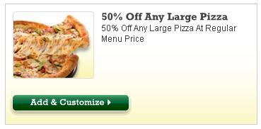Papa John's - 50% off a Large Pizza - FamilySavings