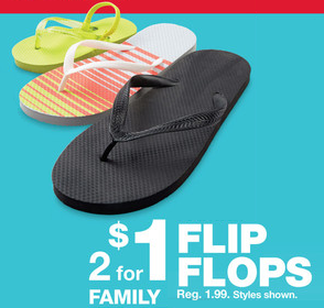 kmart flip flops 2 for $1