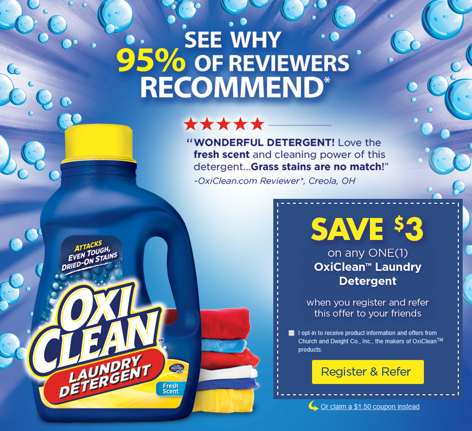 High Value Oxi Clean Laundry Detergent Coupon When You Share Familysavings
