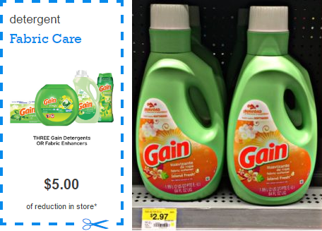 5 Off 3 Gain Products Coupon Walmart Deal Familysavings