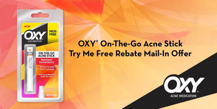 OXY On The Go Acne Stick Try Me Free Mail in Rebate Offer FamilySavings