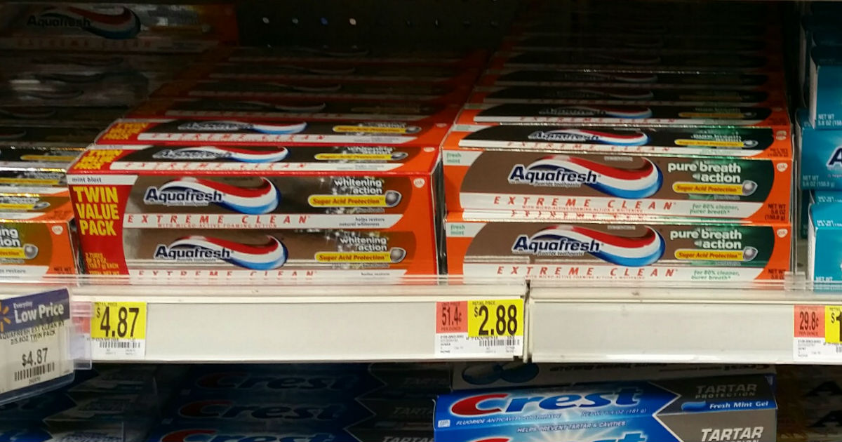 Stack the Savings on Aquafresh Toothpaste at Walmart!