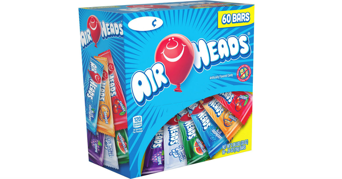 Amazon – 60-count Airheads Bars Variety Pack just .58!