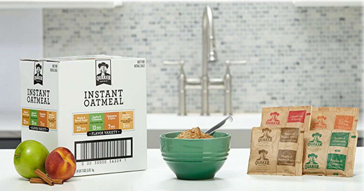 Amazon – 48-ct Variety Box of Quaker Instant Oatmeal just .96!