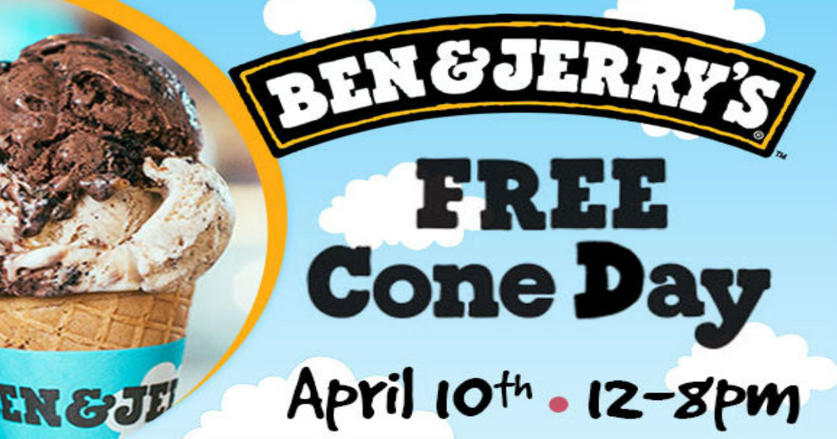Ben & Jerry’s – Free Cone Day is Tuesday, April 10th! - FamilySavings