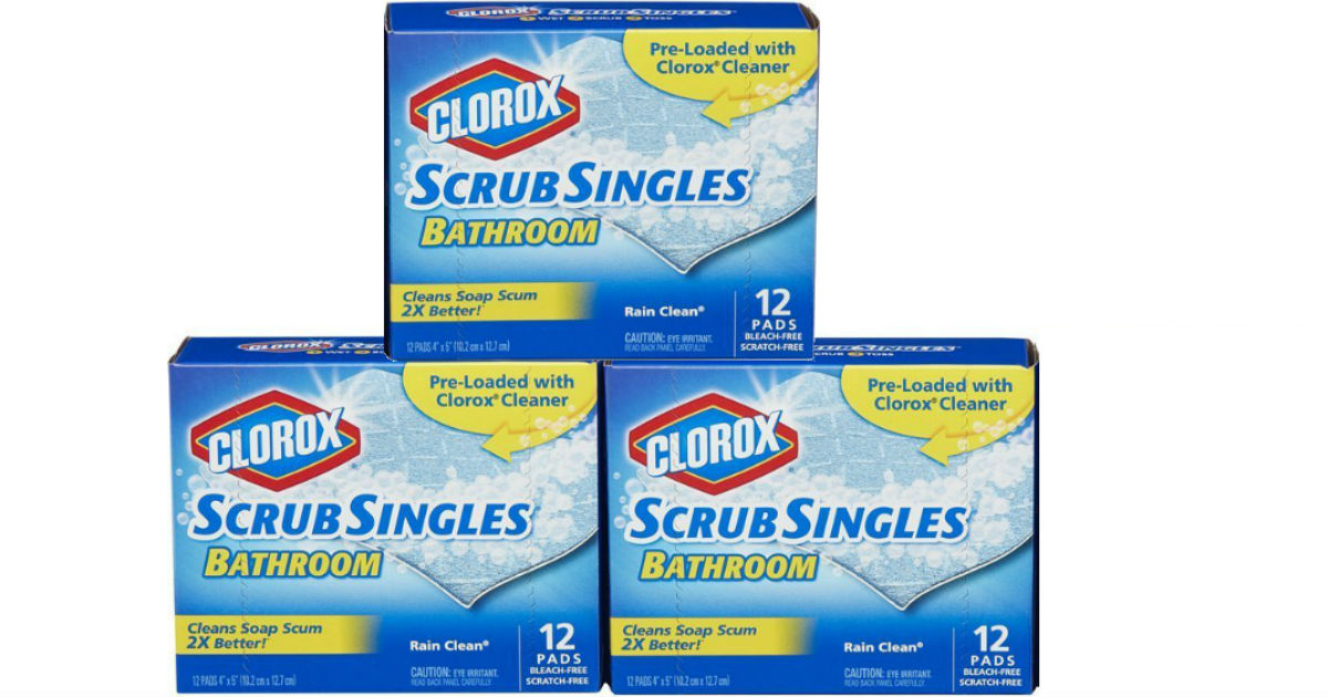 Amazon – 36-count Clorox Scrub Singles Bathroom Pads just $8.24 