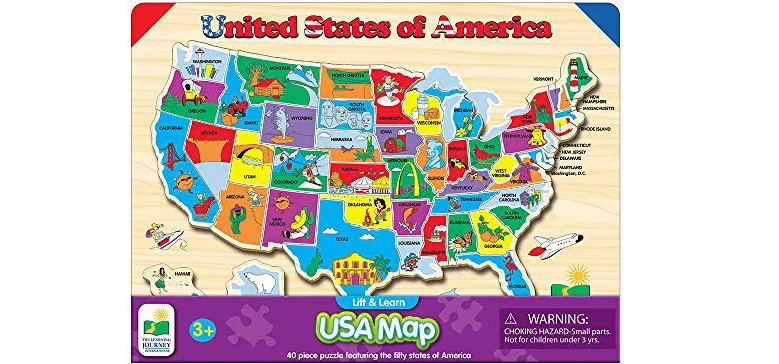 Amazon – Learning Journey Lift & Learn USA Map Puzzle just .99!