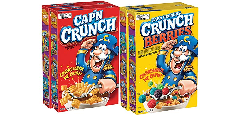 Amazon – Pack of 4 Cap’N Crunch Cereal Variety Pack just .24!