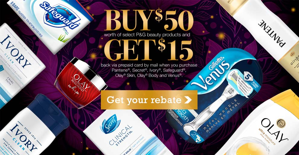 P G Holiday Beauty Mail in Rebate FamilySavings