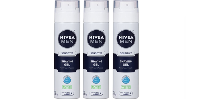 Amazon – Pack of 3 Nivea for Men Sensitive Shave Gel just .89!