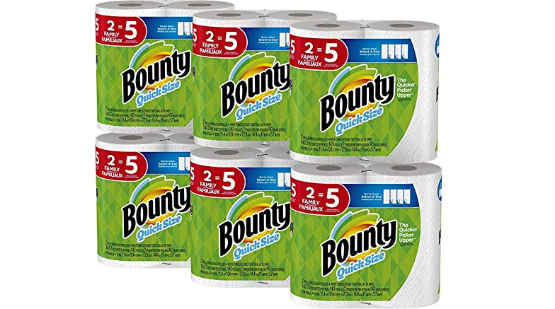 Amazon – 12 Family Rolls Bounty Paper Towels just .22!