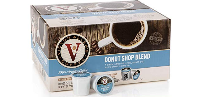 Amazon – 80-ct Victor Allen’s Donut Shop Blend K-Cups just .18!