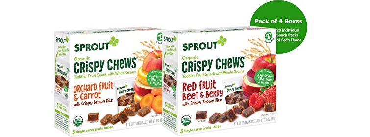 Amazon – Pack of 4 Sprout Organic Crispy Chews just .78!