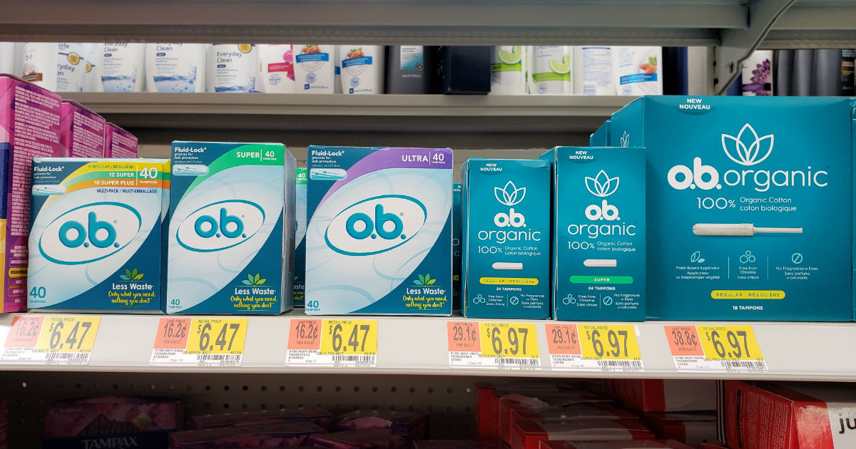 Stack the Savings on o.b. Organic Tampons at Walmart!