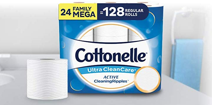Amazon – Cottonelle Ultra Clean Care Toilet Paper 24-count Family Mega Rolls just .92!