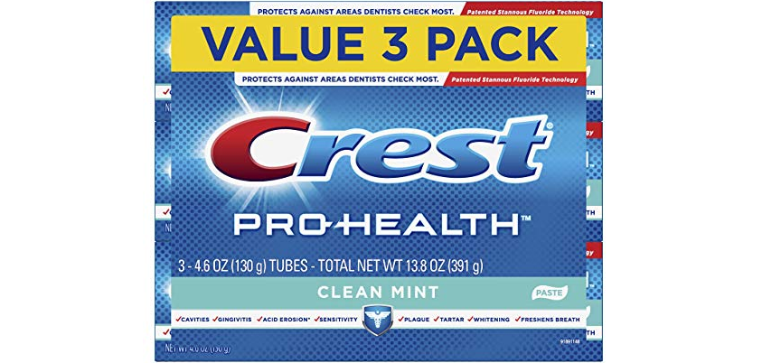 Amazon – 3-Pack of Crest Pro-Health Toothpaste just .37!
