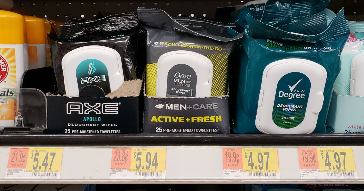 Save On Dove Degree Or Axe Deodorant Wipes Walmart Deals Familysavings