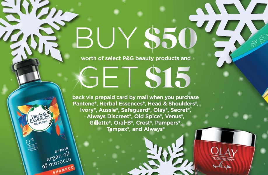 P G Holiday Beauty Mail in Rebate FamilySavings