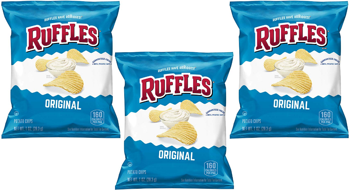 Amazon – 40-Count Ruffles Original Potato Chips just .42!