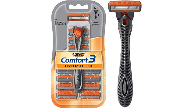 Amazon – BIC Comfort 3 Hybrid Men’s 3-Blade Razor w/ 1 Handle and 12 Cartridges for just .47! (Regularly .99!)
