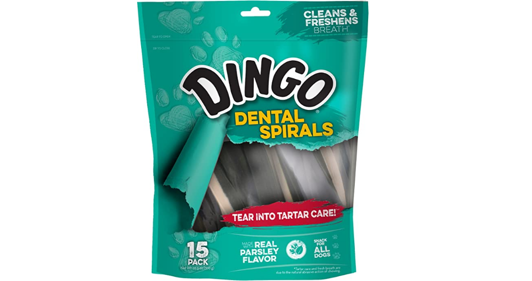 Amazon – Dingo Tartar and Breath Dental Spirals just .52!