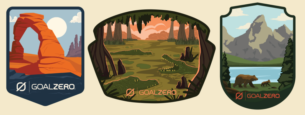 Goal  Zero Stickers Pack of 3 