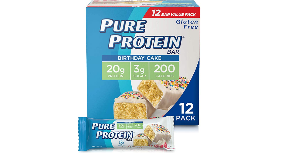 Amazon – 12-Count Birthday Cake Pure Protein Bars just .80!