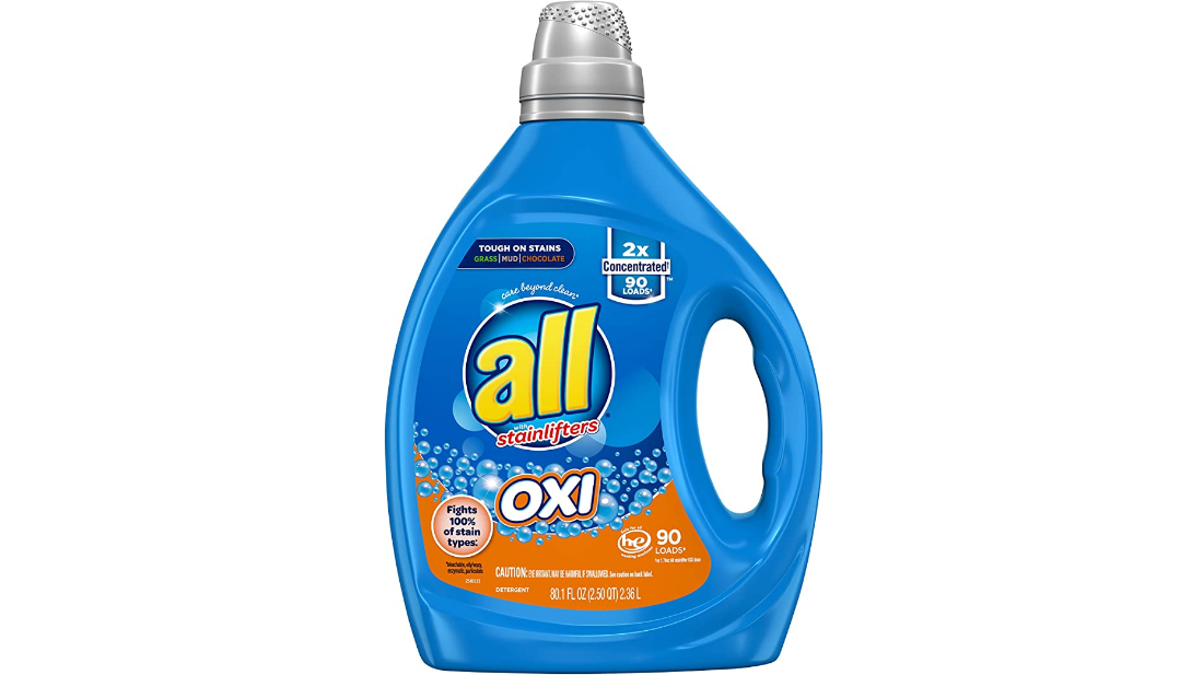 Amazon – 90-Load All Oxi Liquid Laundry Detergent just .49!
