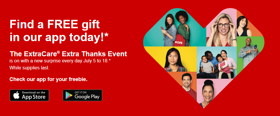 CVS – Get Free Gifts in the App Daily Through July 18th!