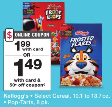 Walgreens – Kellogg’s Cereals just .49 with New Coupon!