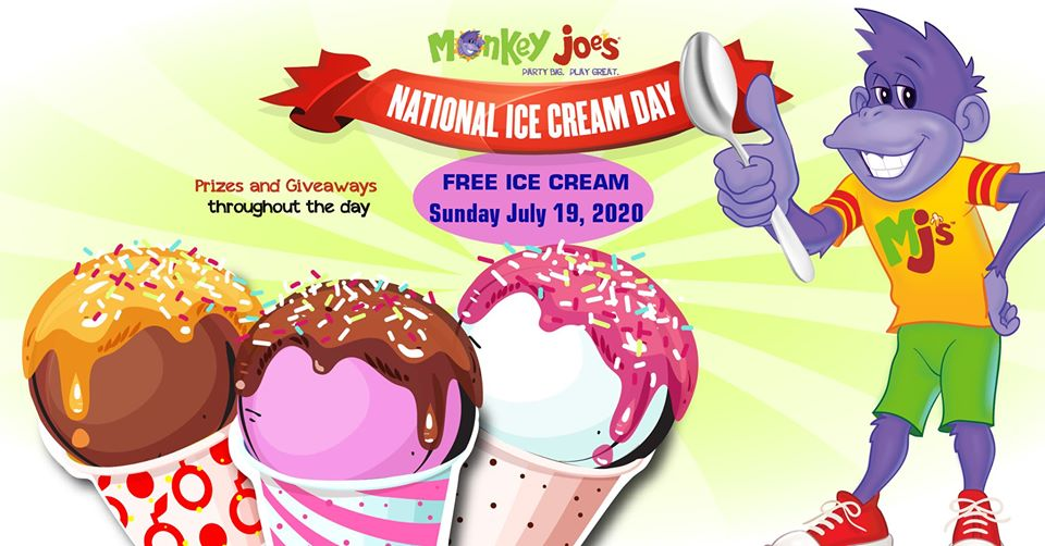 Free Ice Cream at Monkey Joe’s TODAY!