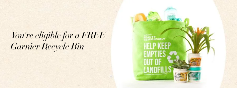 Free Garnier Recycling Bin