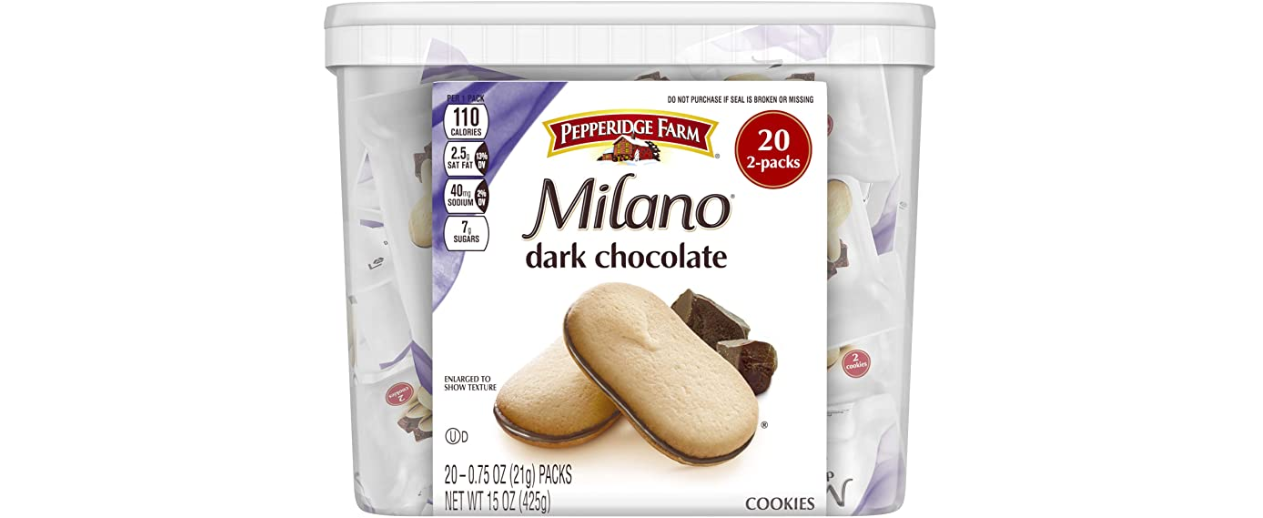 Amazon – Pepperidge Farm Milano Dark Chocolate Tub just .64!