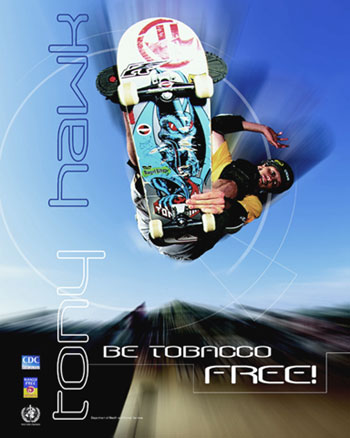 Free Tony Hawk “Be Tobacco Free” Poster