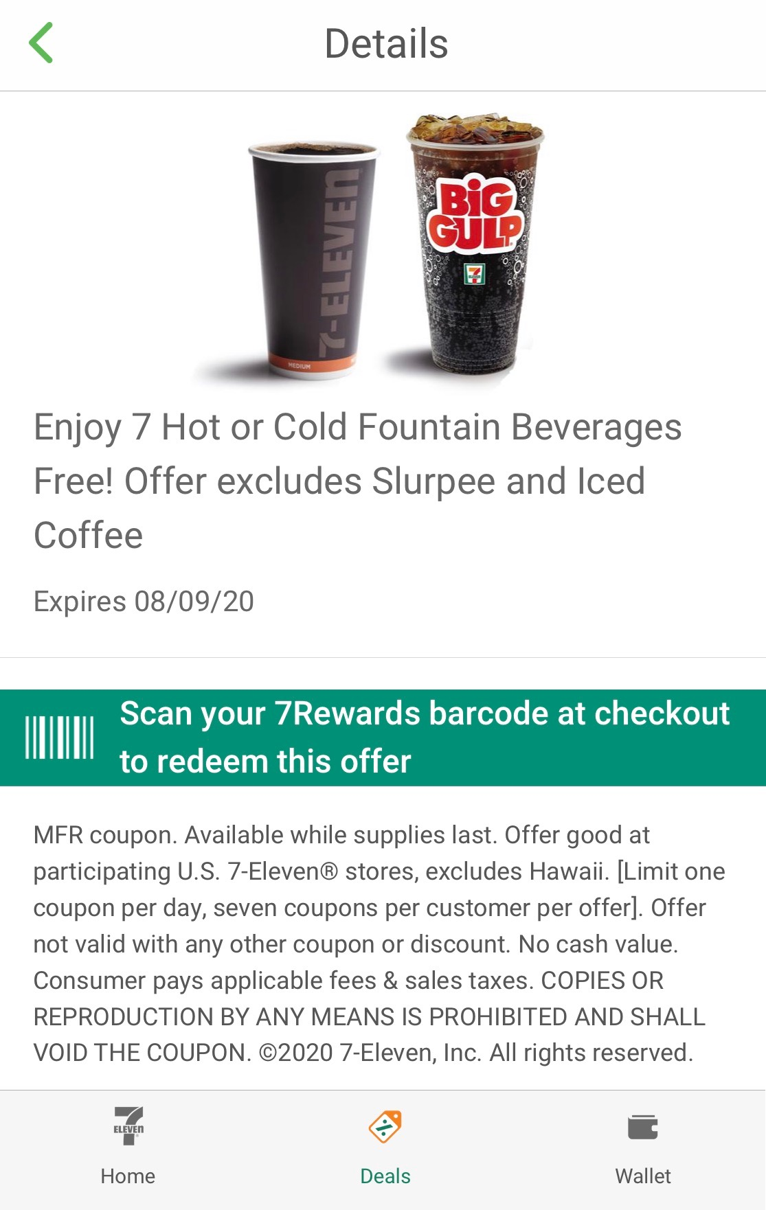 Check Your App for 7 Free Hot or Cold Beverages at 7-Eleven!