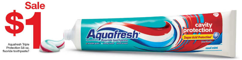 Target – 25¢ Aquafresh Toothpaste This Week!