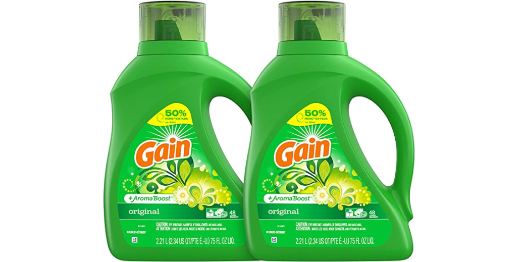 Amazon – Pack of 2 Gain Laundry Detergent just .95!