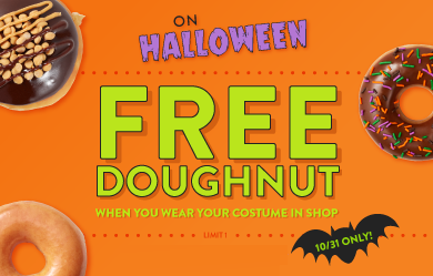 Krispy Kreme – Free Doughnut on Halloween!