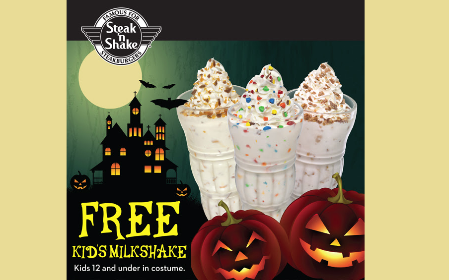 Steak ‘n Shake – Free Milkshake for Kids on Halloween!