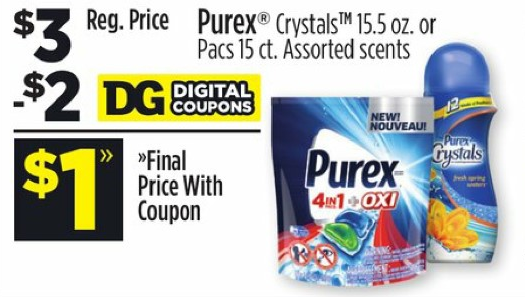 Dollar General – Grab Purex Crystals or Pods for just !