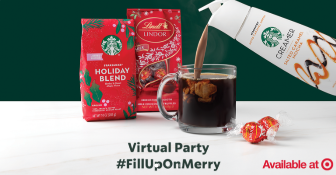 Starbucks and Lindt Lindor Fill Up On Merry Virtual Party