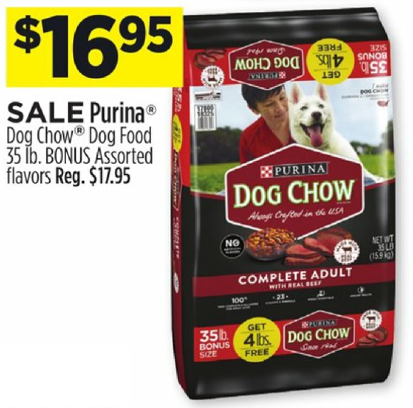 Dollar General – 35-lb Bag of Dog Chow just .95!