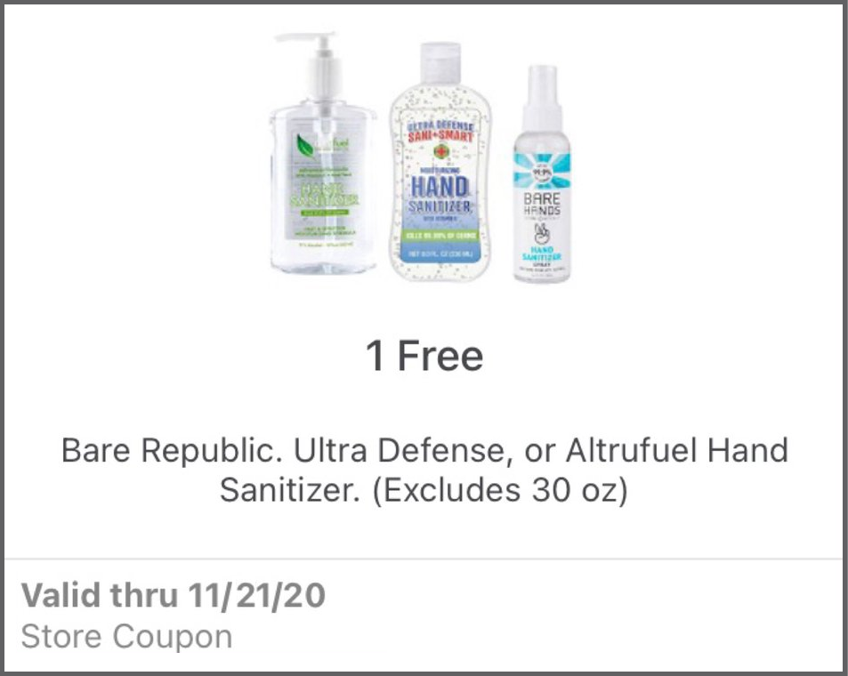 Meijer – Free Hand Sanitizer