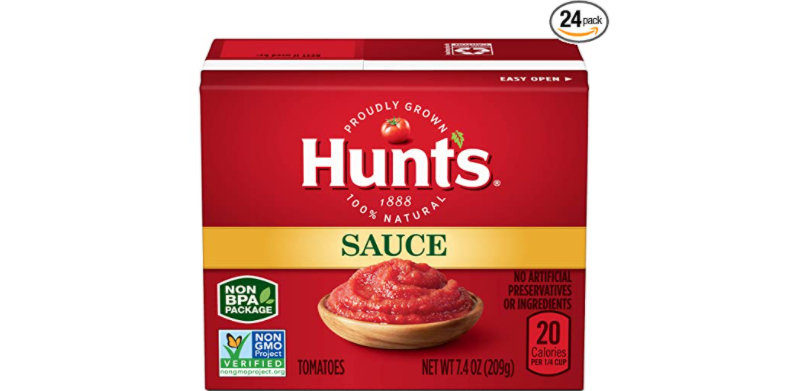 Amazon – 24-pack of Hunts Tomato Sauce just .89!