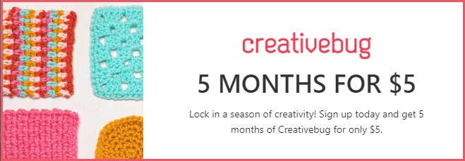 Enjoy 5 Months of creativebug for just !