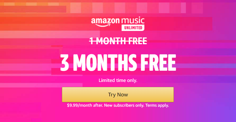 3 Free Months of Amazon Music Unlimited!