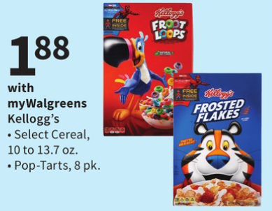 Walgreens – Kellogg’s Cereals just .38 This Week!