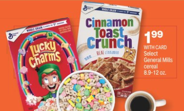 CVS – General Mills Cereals just .49 Per Box This Week!