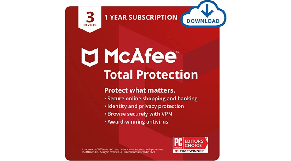 Amazon – McAfee Total Protection 2022 for 3 Devices just .99!